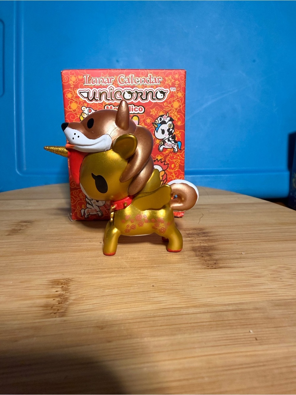 tokidoki Lunar Calendar Metallic Gold Unicorn Figure Year of the Dog - Picture 2 of 3